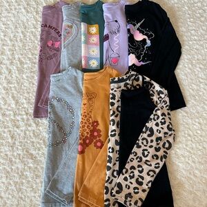 Cat & Jack long sleeve shirt bundle Size- qty 8 plus 1 tank